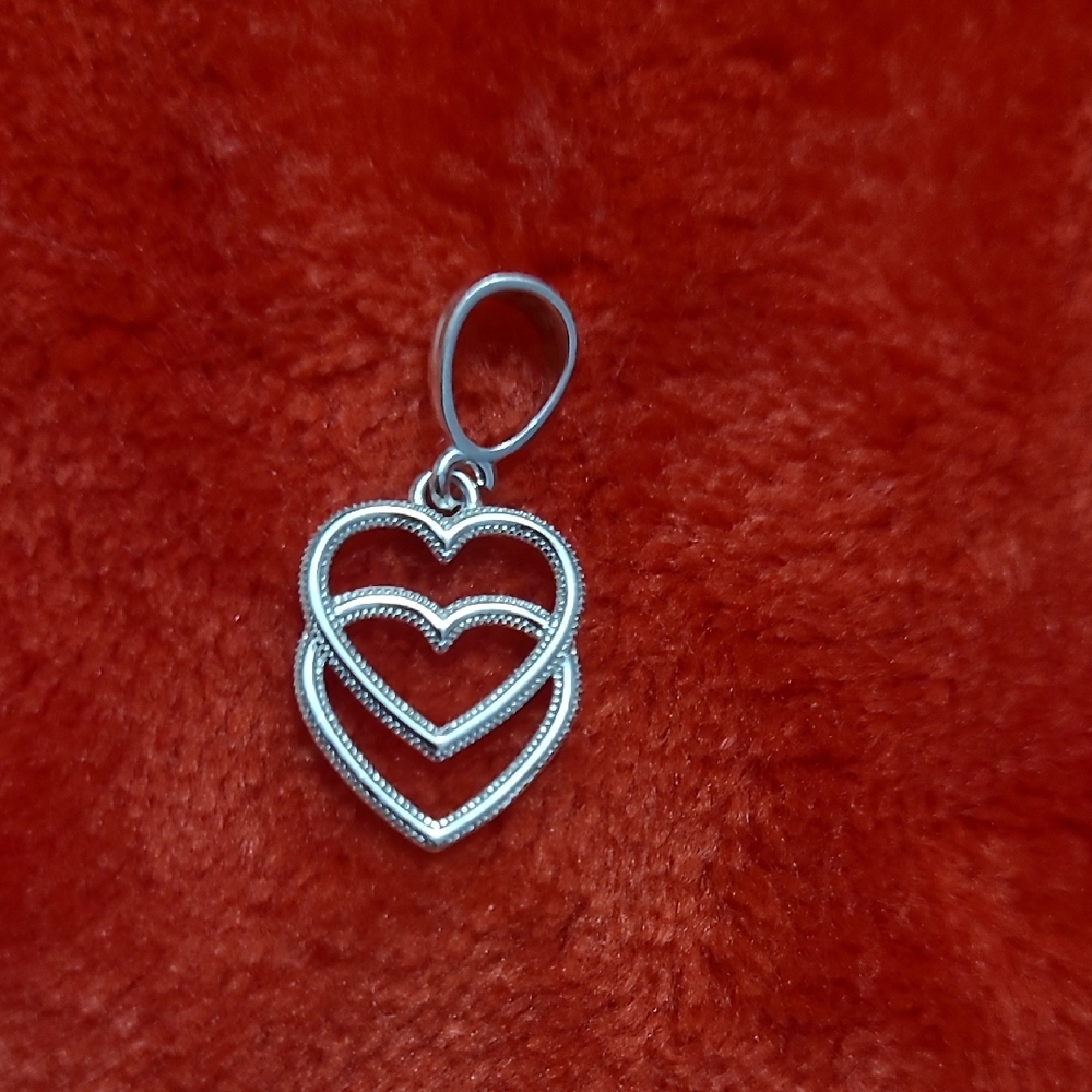 Silver Double Heart Pendant